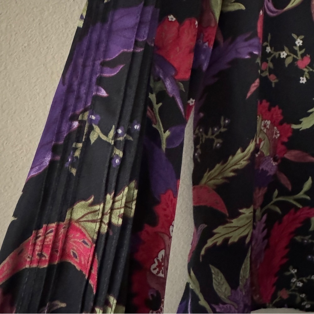 Lauren Ralph Lauren Boat Neck Long Sleeve Lightweight Floral Blouse Size XL - Picture 8 of 10
